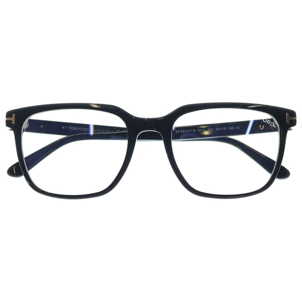 TOM FORD(トムフォード) TF5818-F-B アジアンフィット ウェリントンフレーム クリアレンズ サングラス メガネ ブラック