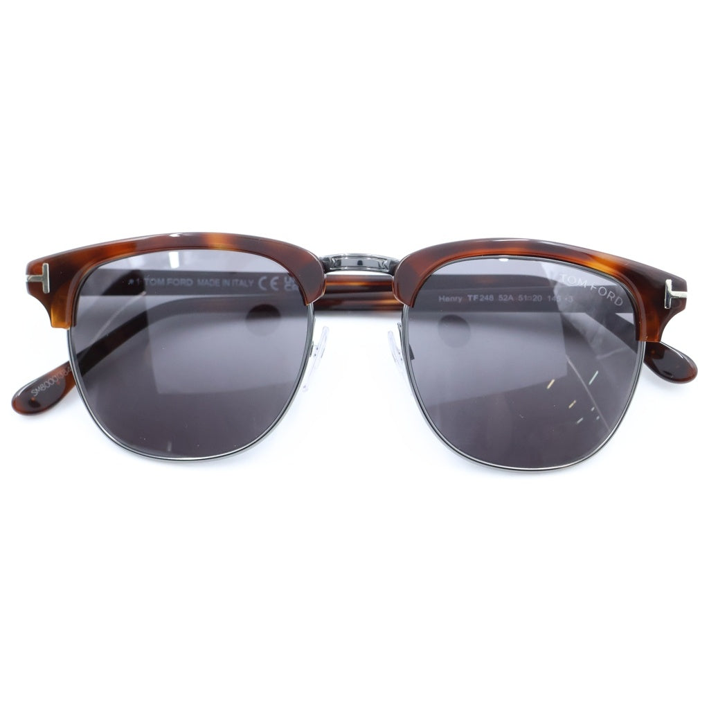 TOM FORD(トムフォード) HENRY サーモントフレーム カラーレンズ サングラス メガネ ブラウン/ブラック TF248