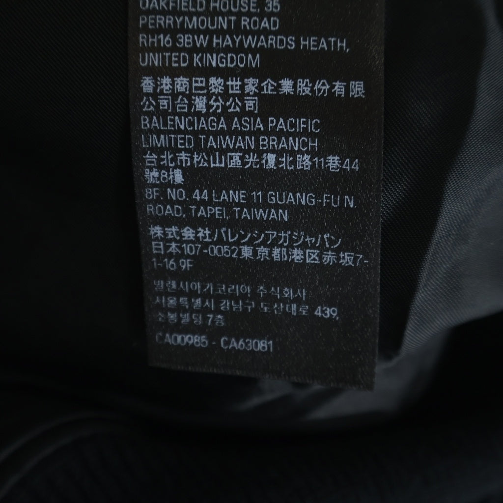 BALENCIAGA(バレンシアガ) 23AW POLITICAL CAMPAIGN VARSITY BOMBER JACKET ポリティカル キャンペーン バーシティ ボンバー ジャケット ブラック WE0-758940