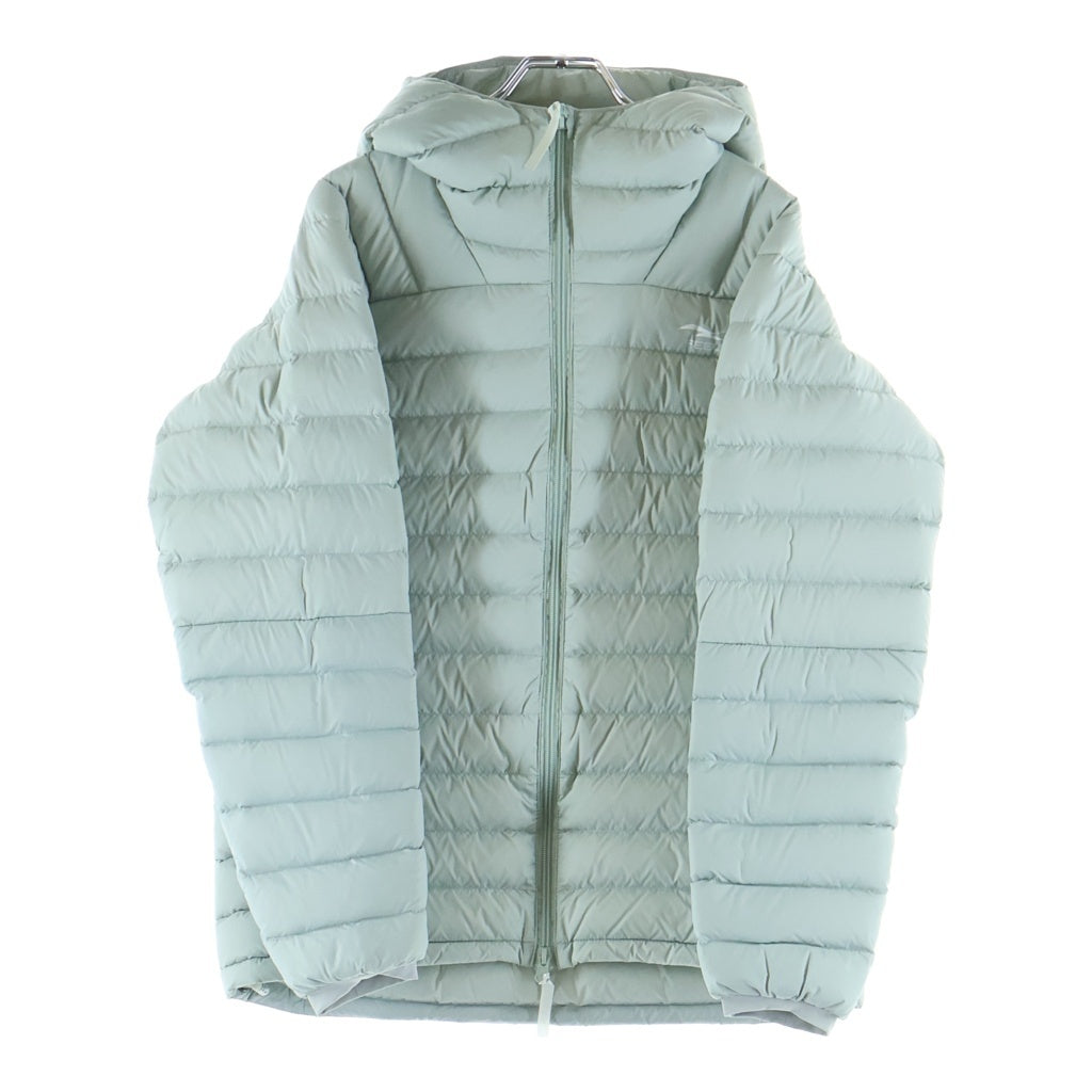 NO BRAND(ノーブランド) FEELS SHELL DOWN JACKET フィールズ シェル フーデッド ジップアップ ダウンジャケット ブルー