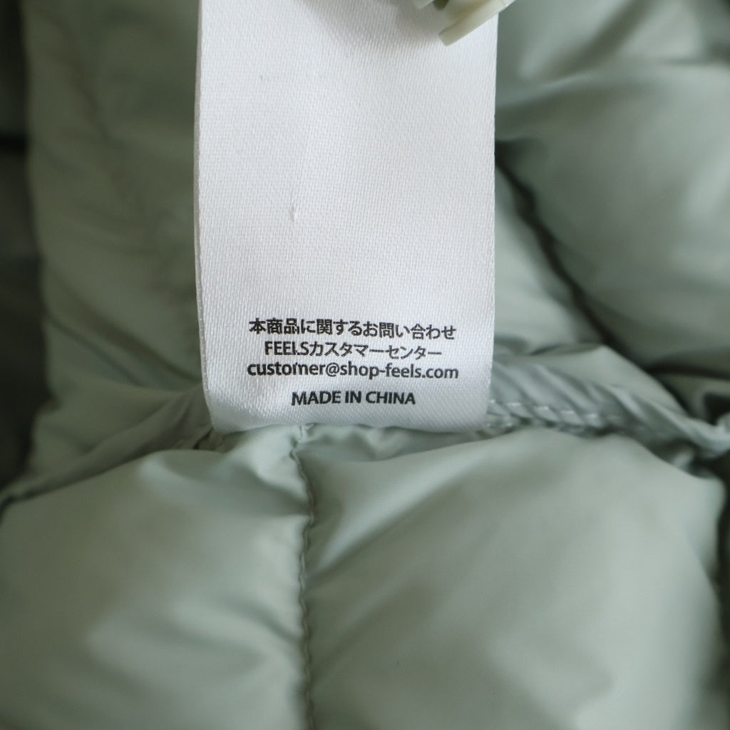 NO BRAND(ノーブランド) FEELS SHELL DOWN JACKET フィールズ シェル フーデッド ジップアップ ダウンジャケット ブルー