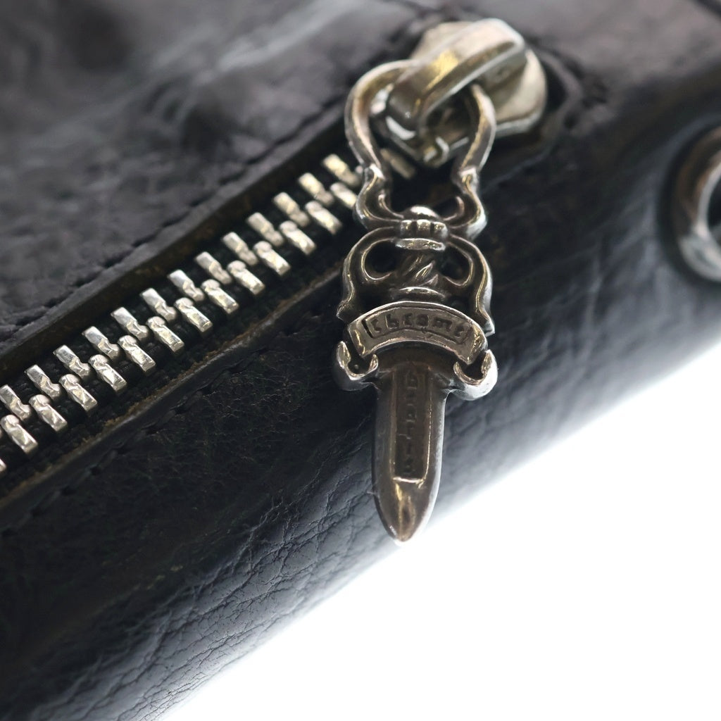 CHROME HEARTS(クロムハーツ) WAVE ウェーブ レザーウォレット 財布 ブラック