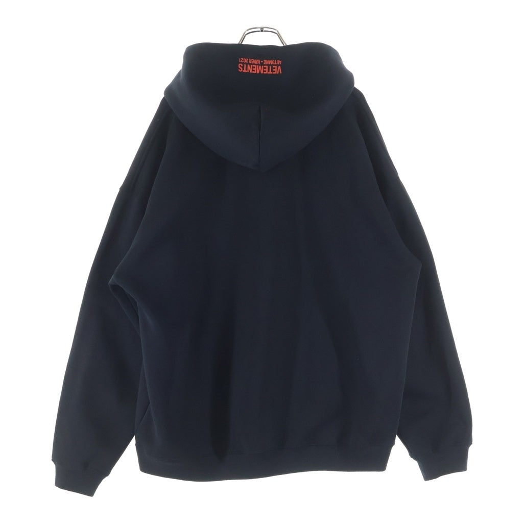 VETEMENTS(ヴェトモン) 21AW CENSORED HOODIE センサーフード プルオーバースウェットパーカー フーディー ブラック UAH21TR583