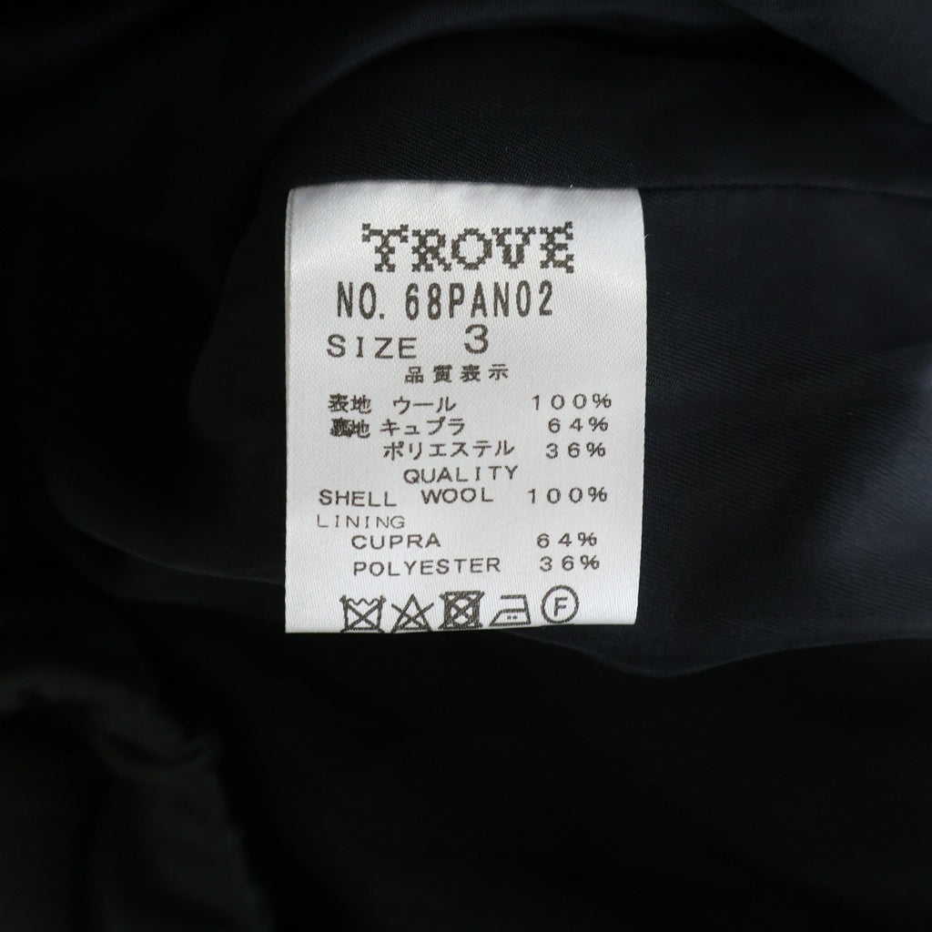 TROVE(トローヴ) 21SS MOOLI WIDE PANTS ムーリ ウール イージーワイドパンツ グレー 63PAN02