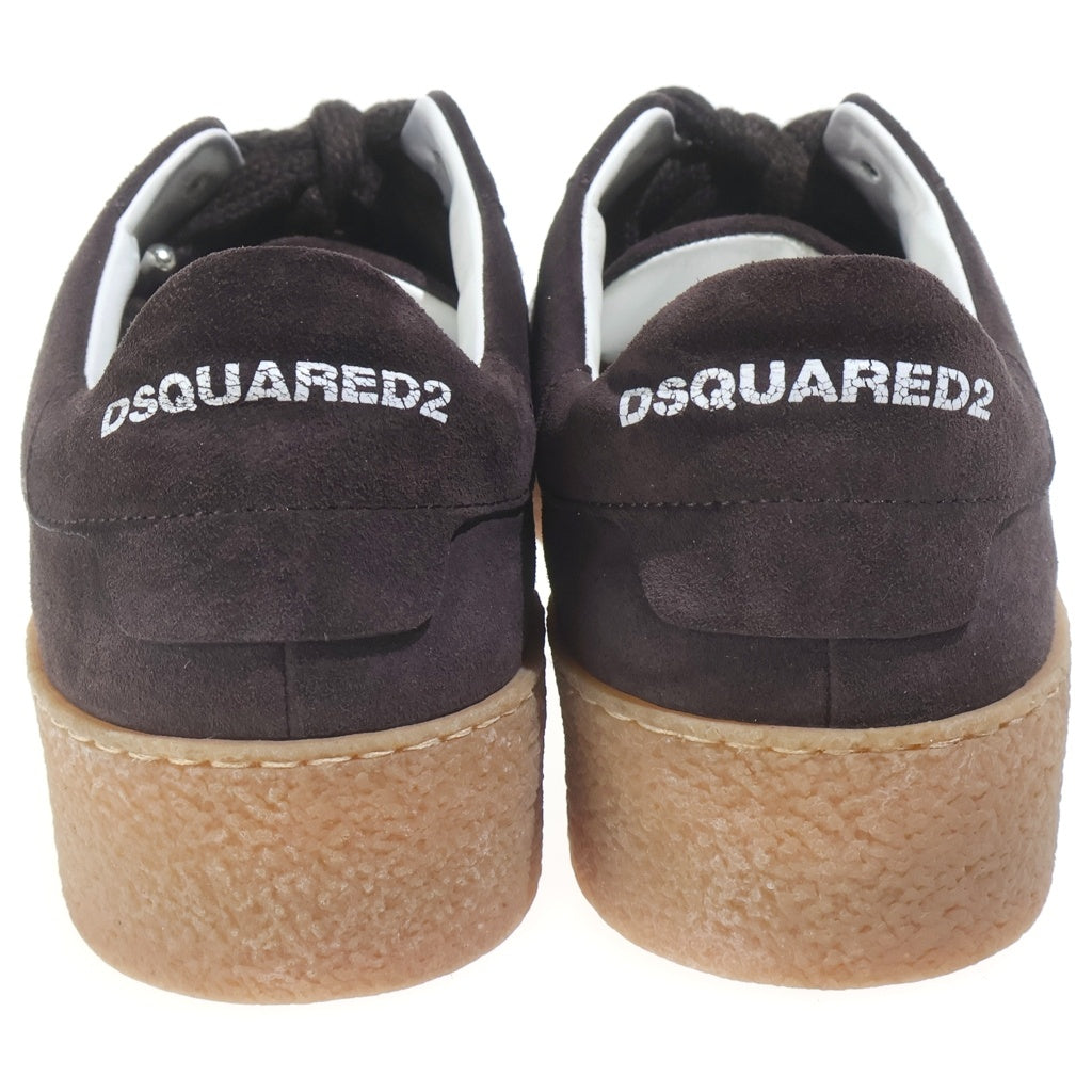 DSQUARED2(ディースクエアード) スエードレザー ラバーソール ローカットスニーカー ブラウン