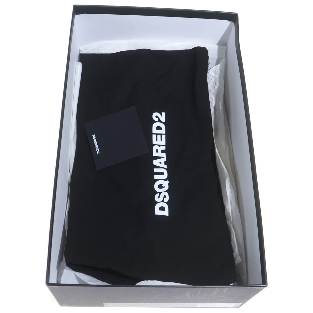 DSQUARED2(ディースクエアード) レザー キルトタン レースアップシューズ ホワイト