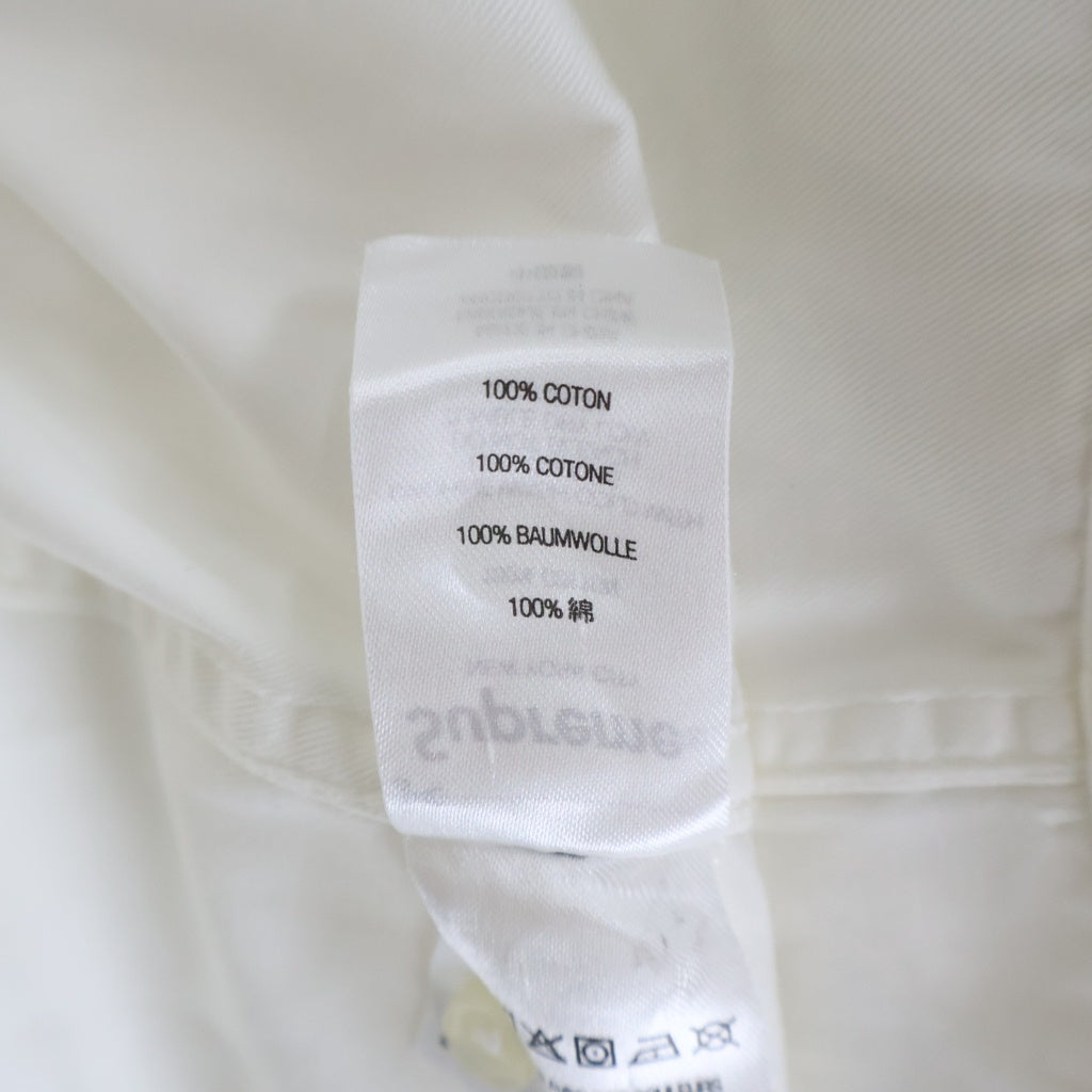 SUPREME(シュプリーム) 21AW Small Box Twill Shirt スモールボックスロゴ ツイル ボタンダウン 長袖シャツ ホワイト