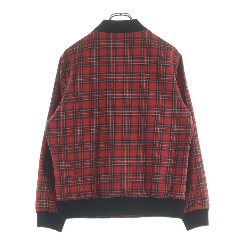 SUPREME(シュプリーム) 13AW Plaid Bomber プレイドボンバー チェック柄 スナップボタン リブブルゾン レッド