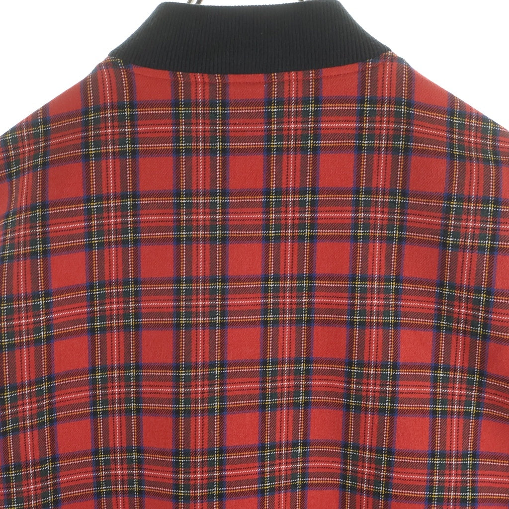 SUPREME(シュプリーム) 13AW Plaid Bomber プレイドボンバー チェック柄 スナップボタン リブブルゾン レッド