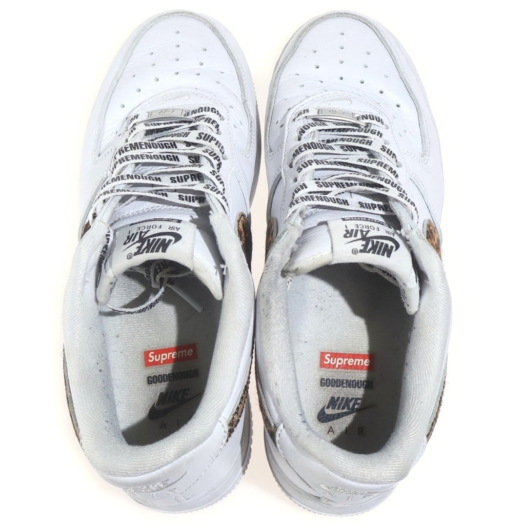 NIKE(ナイキ) ×SUPREME ×GOODENOUGH 25SS AIR FORCE1 LOW WHITE/LEOPARD シュプリーム グッドイナフ エアフォース1 レオパード ローカットスニーカー ホワイト US6/24cm IM3483-100 レディース