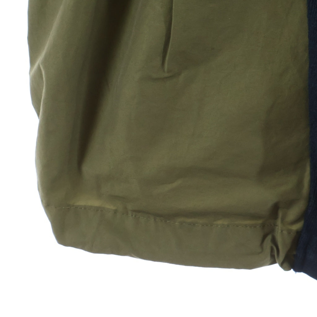 Sacai(サカイ) 22SS Sport Mix Tee スポーツミックス 異素材ドッキング加工Tシャツ 半袖クルーネックカットソー ネイビー/カーキ 22-02872M