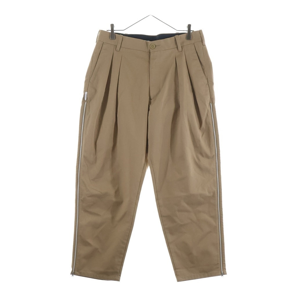 UNDERCOVER(アンダーカバー) 21AW ×WTAPS T/C TWILL SIDE ZIP 2TUCK PT ダブルタップス ツイルサイドジップ 2タック パンツ ベージュ UC1B9501