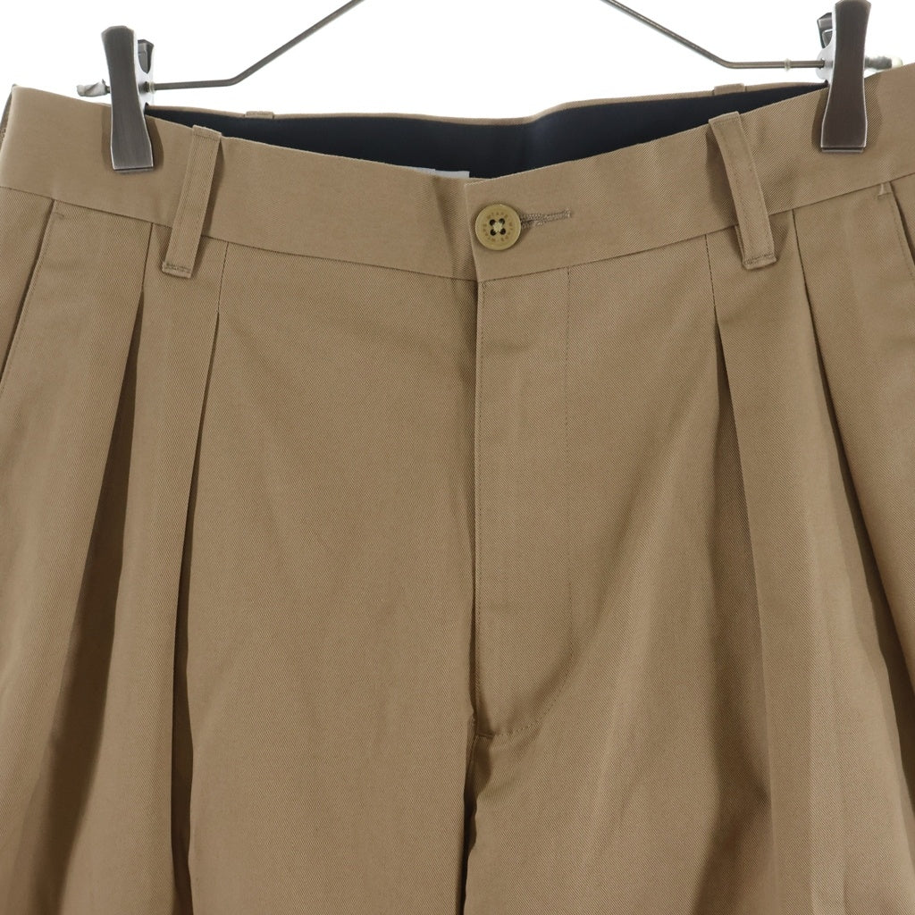UNDERCOVER(アンダーカバー) 21AW ×WTAPS T/C TWILL SIDE ZIP 2TUCK PT ダブルタップス ツイルサイドジップ 2タック パンツ ベージュ UC1B9501