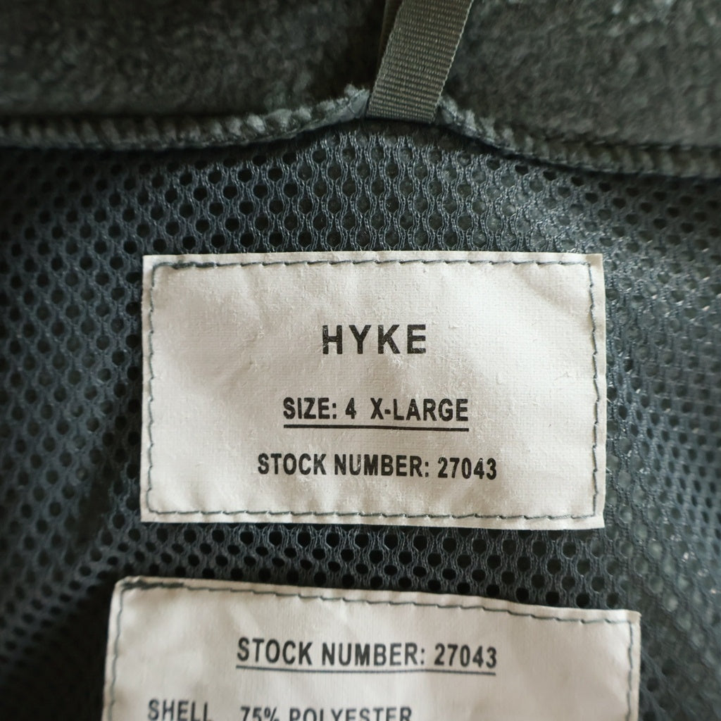 HYKE(ハイク) 22AW FLEECE LONG COAT フリースロングコート オリーブ 27043