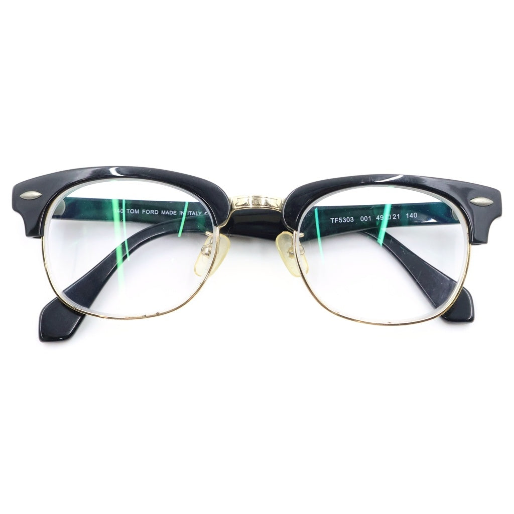 TOM FORD(トムフォード) サーモントブローフレーム アイウェア 眼鏡 ブラック/ゴールド TF5303
