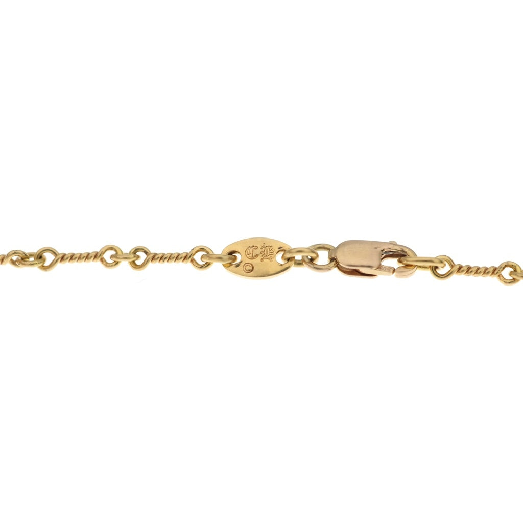 CHROME HEARTS(クロムハーツ) 22K NECKCHAIN T18 ツイストチェーンネックレス 18inch ゴールド BCA014