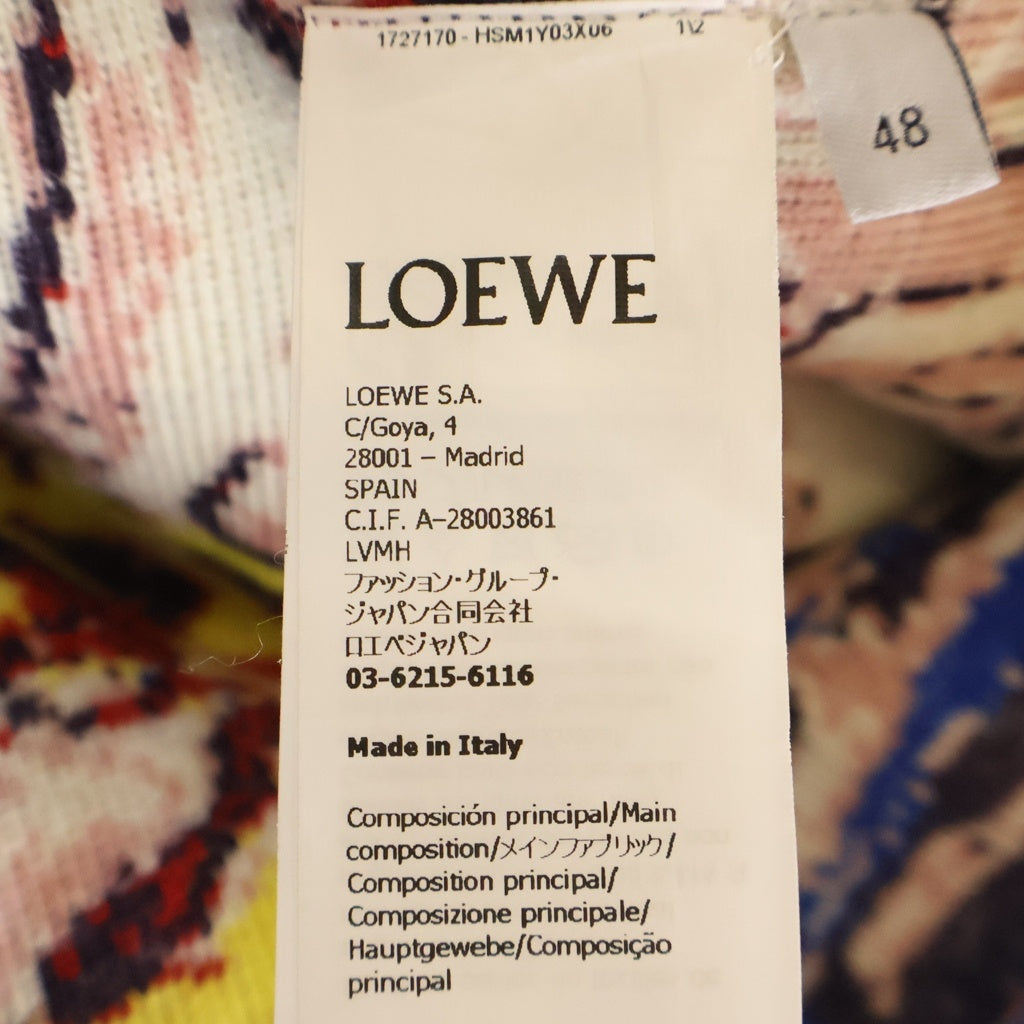 LOEWE(ロエベ) 24AW Richard Hawkins Wool Blend Blazer Multicolor リチャードホーキンス 総柄 ウールブレンド ブレザージャケット コート マルチ HSM1Y03X06