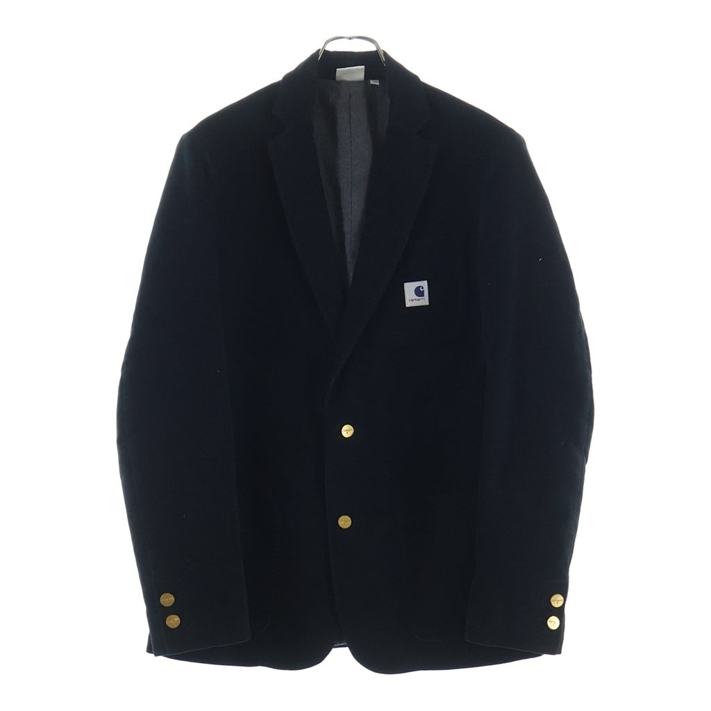 CARHARTT(カーハート) ×ADAM KIMMEL アダムキメル コットンモールスキン テーラードジャケット 金ボタンブレザー ブラック AKC02