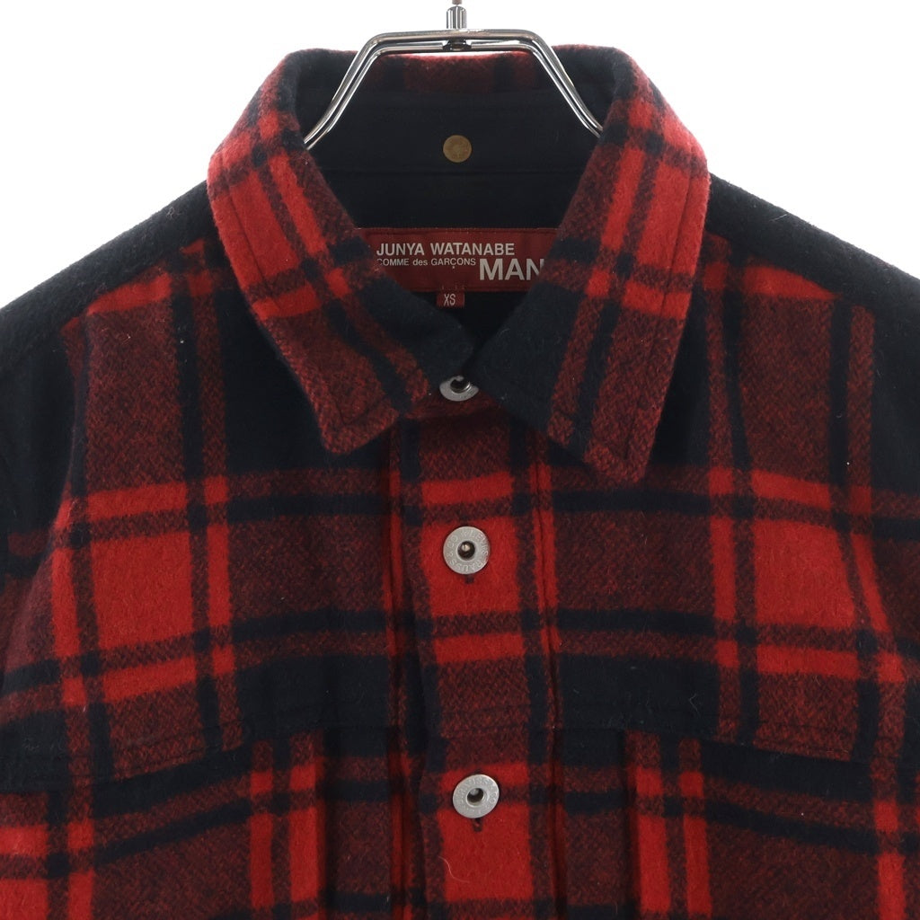eYe COMME des GARCONS JUNYA WATANABE MAN(アイ コム デ ギャルソン ジュンヤ ワタナベ マン) ×LEVI'S 15AW AD2015 リーバイス レザーエルボーパッチ ウールフランネル トラッカージャケット WP-B908