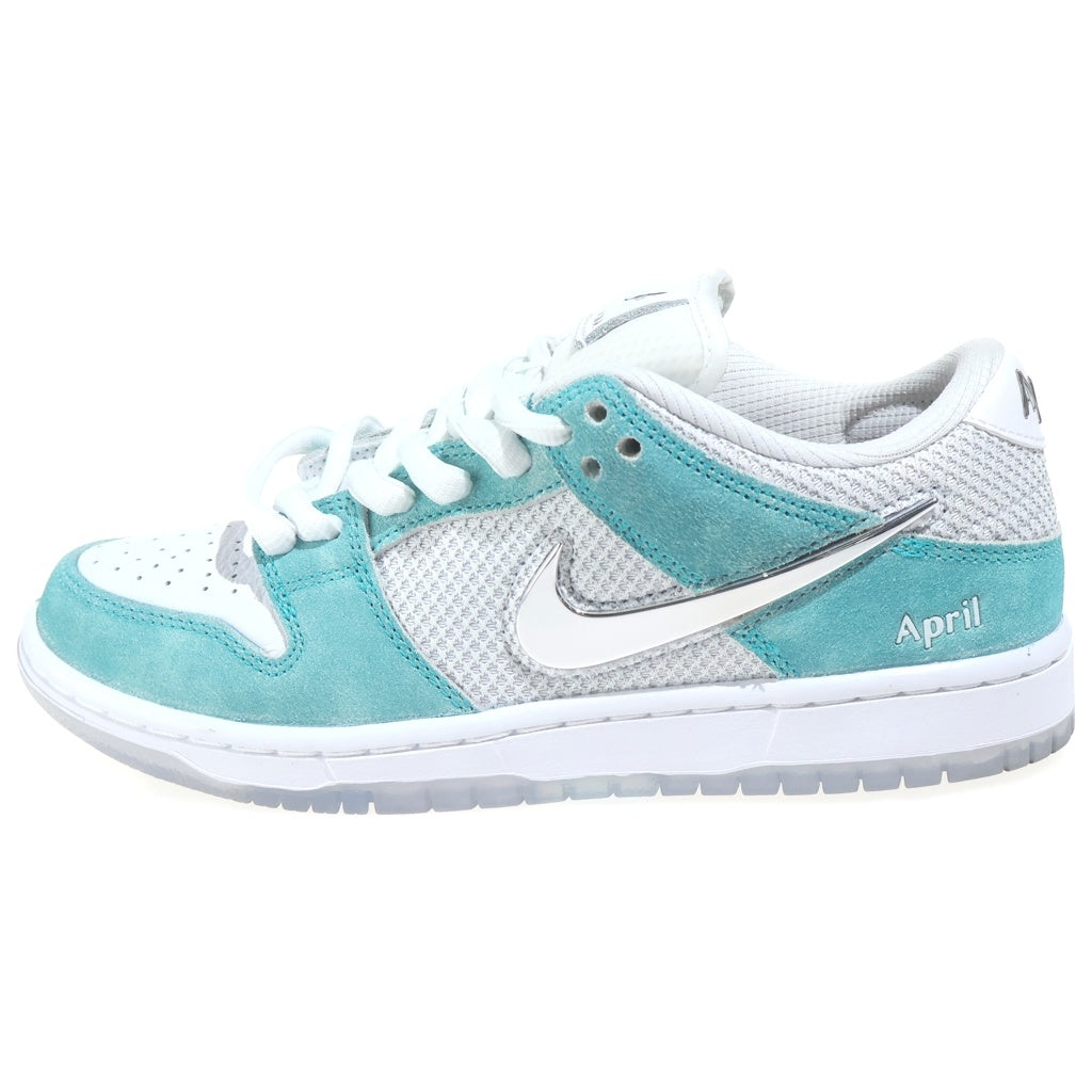 NIKE SB(ナイキエスビー) ×APRIL SKATEBORDS DUNK LOW PRO QS エイプリル スケートボード ダンク プロ ローカットスニーカー ライトブルー レディース US6/24cm FD2562-400