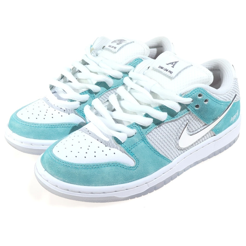 NIKE SB(ナイキエスビー) ×APRIL SKATEBORDS DUNK LOW PRO QS エイプリル スケートボード ダンク プロ ローカットスニーカー ライトブルー レディース US6/24cm FD2562-400