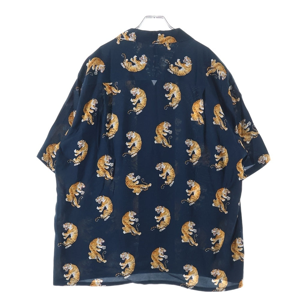 WACKO MARIA(ワコマリア) 26SS ×TIM LEHI HAWAIIAN SHIRT S/S TYPE-2 ティムリーハイ タイガープリント 半袖 ハワイアンシャツ ネイビー 26SS-WMS-HI04