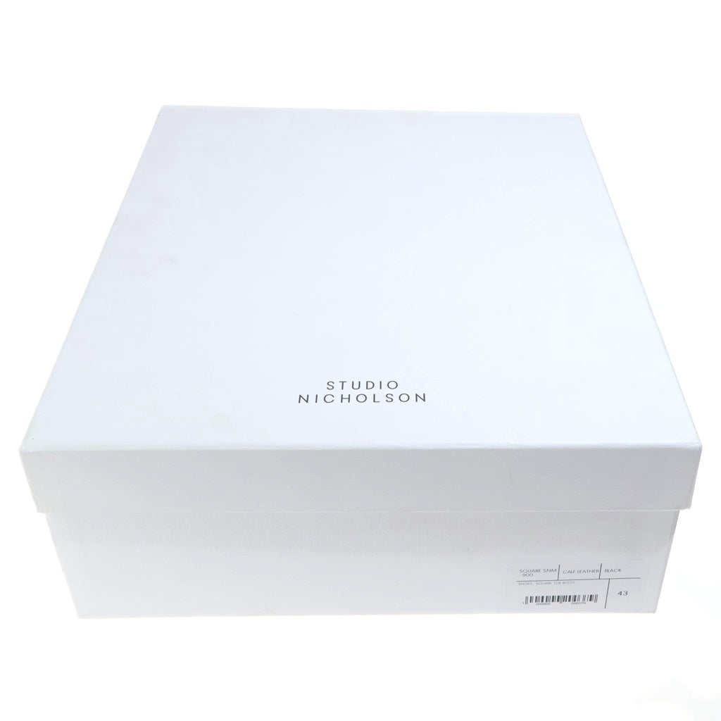 STUDIO NICHOLSON(スタジオニコルソン) SQUARE SNM 900 レザー スクエアトゥ サイドジップブーツ ブラック