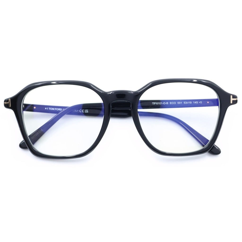 TOM FORD(トムフォード) TF6101-D-B アジアンフィット ウェリントンフレーム クリアレンズ サングラス メガネ ブラック レディース