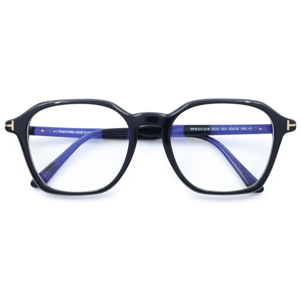 TOM FORD(トムフォード) TF6101-D-B アジアンフィット ウェリントンフレーム クリアレンズ サングラス メガネ ブラック