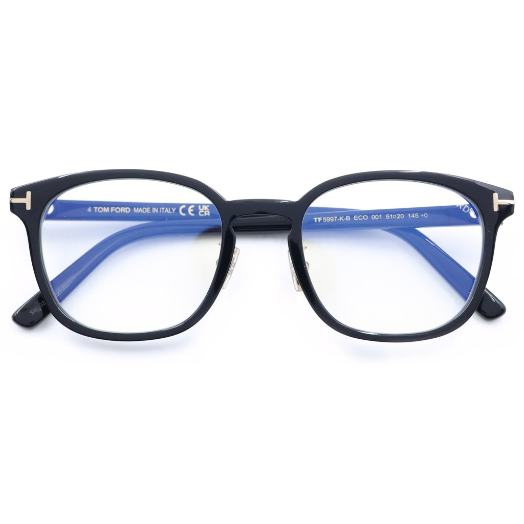 TOM FORD(トムフォード) アジアンフィット ウェリントンフレーム クリアレンズ サングラス メガネ ブラック TF5997-K-B
