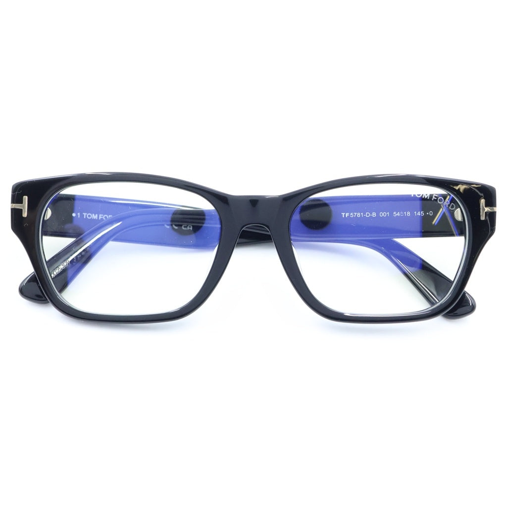 TOM FORD(トムフォード) アジアンフィット スクエアフレーム クリアレンズ サングラス メガネ ブラック TF5781-D-B