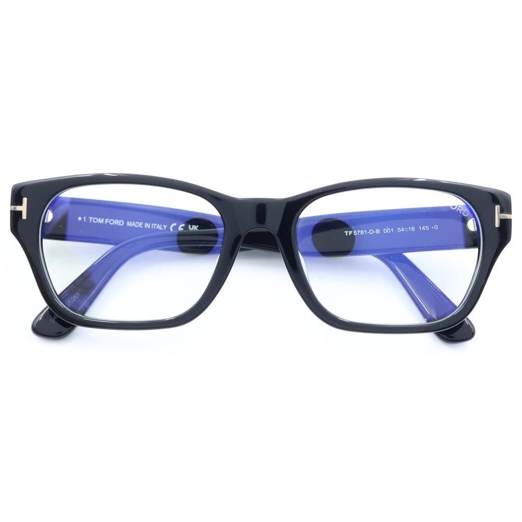 TOM FORD(トムフォード) アジアンフィット スクエアフレーム クリアレンズ サングラス メガネ ブラック TF5781-D-B