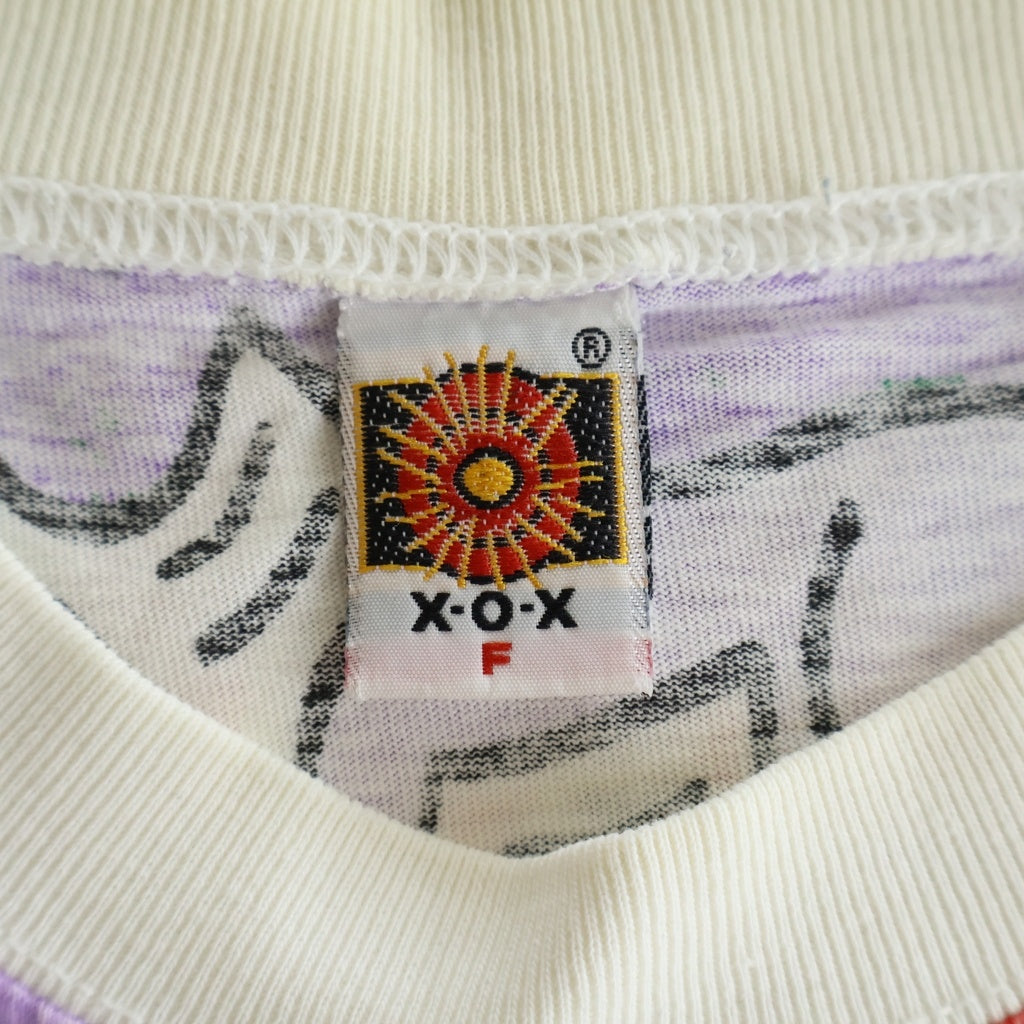 VINTAGE(ヴィンテージ) 90S VINTAGE KEITH HARING XOX ヴィンテージ キースヘリング 総柄プリント クルーネック半袖Tシャツ カットソー マルチ
