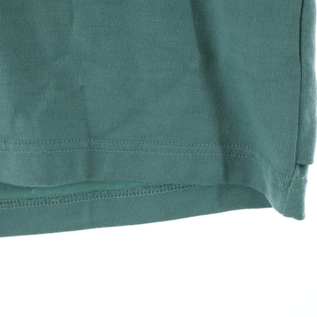 VISVIM(ヴィスヴィム) 25SS MERCKX CB ZIP P.O S/S チェッカー柄 ハーフジップ クルーネック半袖ニット グリーン 0125105010007