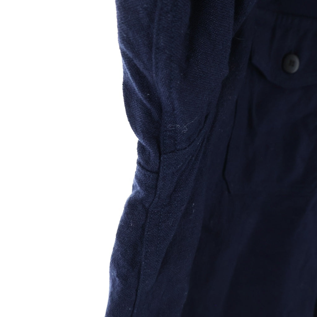VISVIM(ヴィスヴィム) 25AW LUMBER MIL L/S ランバーミル 長袖 ウールシャツ ネイビー 0125205011014