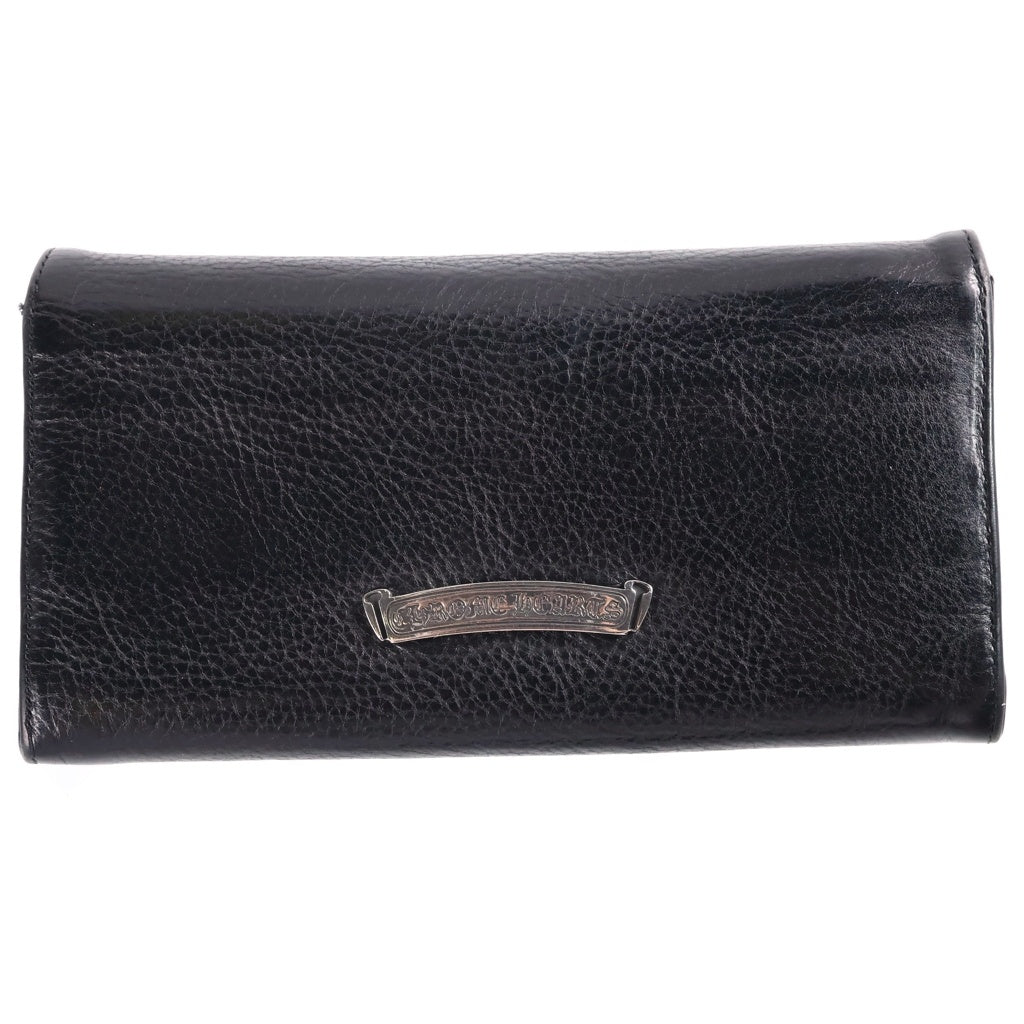 CHROME HEARTS(クロムハーツ) JUDY CROSS BALL ジュディ クロス ボール ボタン レザーウォレット 長財布 ブラック