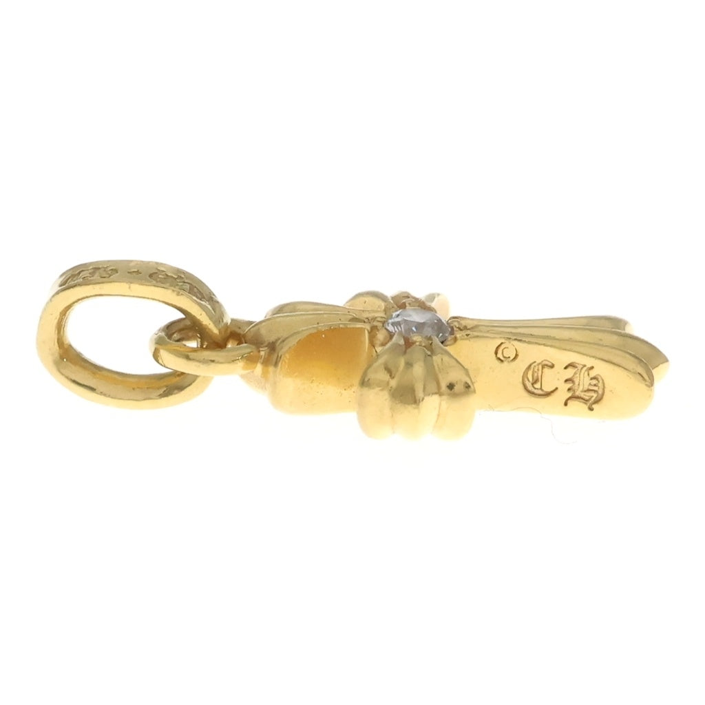 CHROME HEARTS(クロムハーツ) 22K CRS BBYFAT A/DIA ベイビーファットクロス アフター 両面1ダイヤ ペンダントトップ ゴールド BCA034