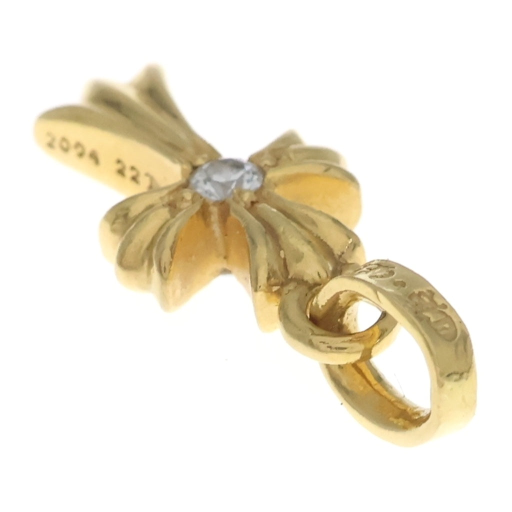 CHROME HEARTS(クロムハーツ) 22K CRS BBYFAT A/DIA ベイビーファットクロス アフター 両面1ダイヤ ペンダントトップ ゴールド BCA034