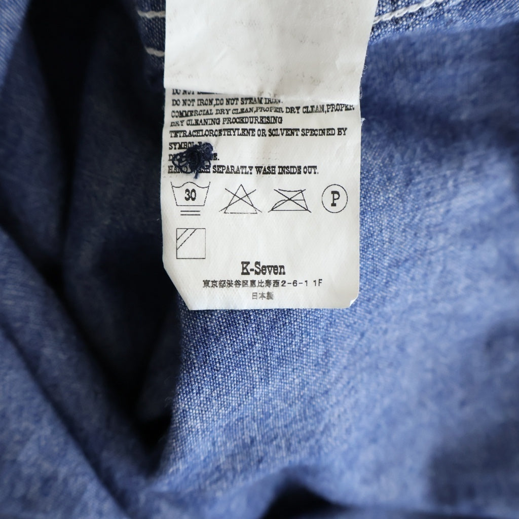 TENDERLOIN(テンダーロイン) T-CHAMBRAY SHT ボタンダウン コットンシャンブレー 長袖シャツ ブルー