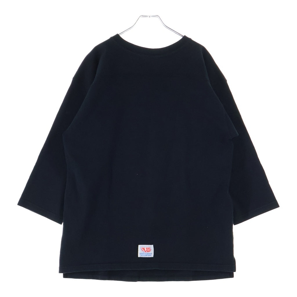 TENDERLOIN(テンダーロイン) T.TEAM 20 初期 ステーキタグ ナンバリングフロッキープリント コットン フットボールTシャツ カットソー ブラック