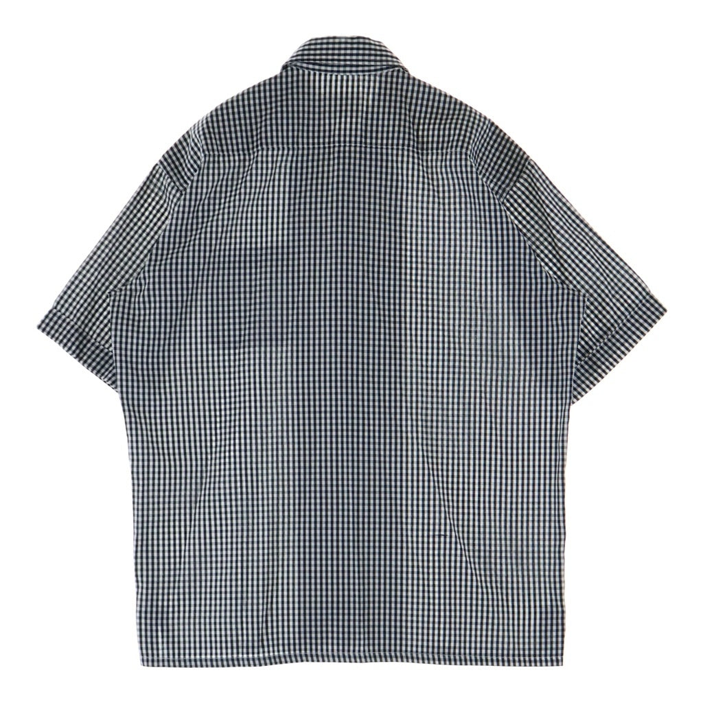 TENDERLOIN(テンダーロイン) CHECK SHIRT 初期 マリンタグ USA製 ギンガムチェック柄 ボックスカット 半袖シャツ ブラック/ホワイト