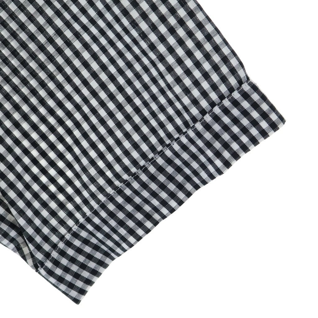 TENDERLOIN(テンダーロイン) CHECK SHIRT 初期 マリンタグ USA製 ギンガムチェック柄 ボックスカット 半袖シャツ ブラック/ホワイト