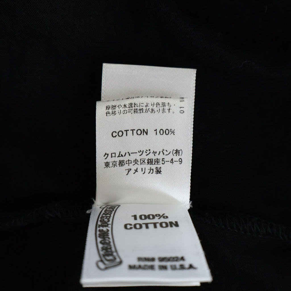 CHROME HEARTS(クロムハーツ) OLD HORSESHOE TEE オールド ホースシュープリント バックスクロールラベル VネックTシャツ 半袖カットソー レディース ブラック