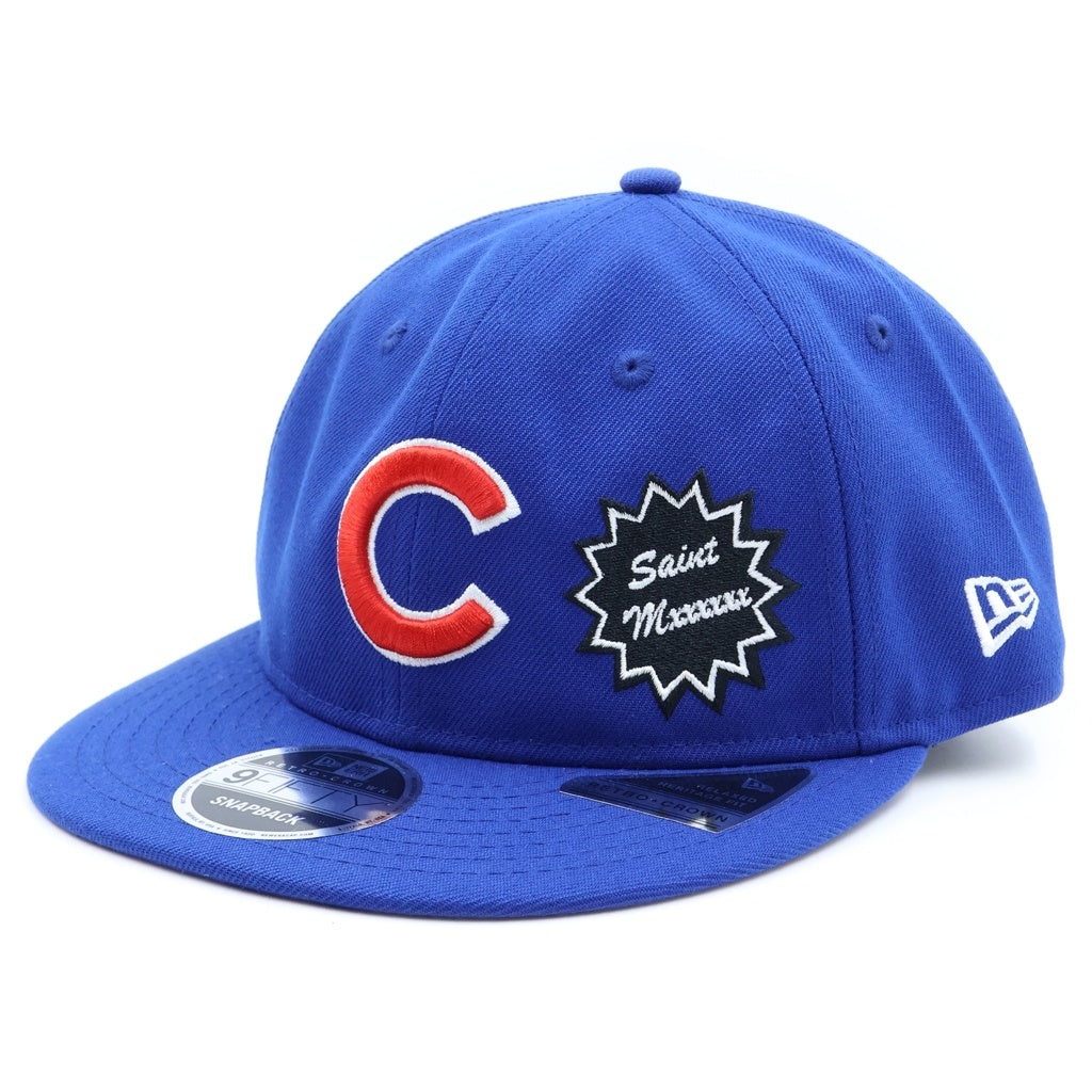 SAINT MICHAEL(セントマイケル) ×NEW ERA RETRO CROWN 9FIFTY CHICAGO CUBS ニューエラ レトロクラウン 9フィフティー シカゴ カブス ベースボールキャップ ブルー SH-HR8-0000-C47