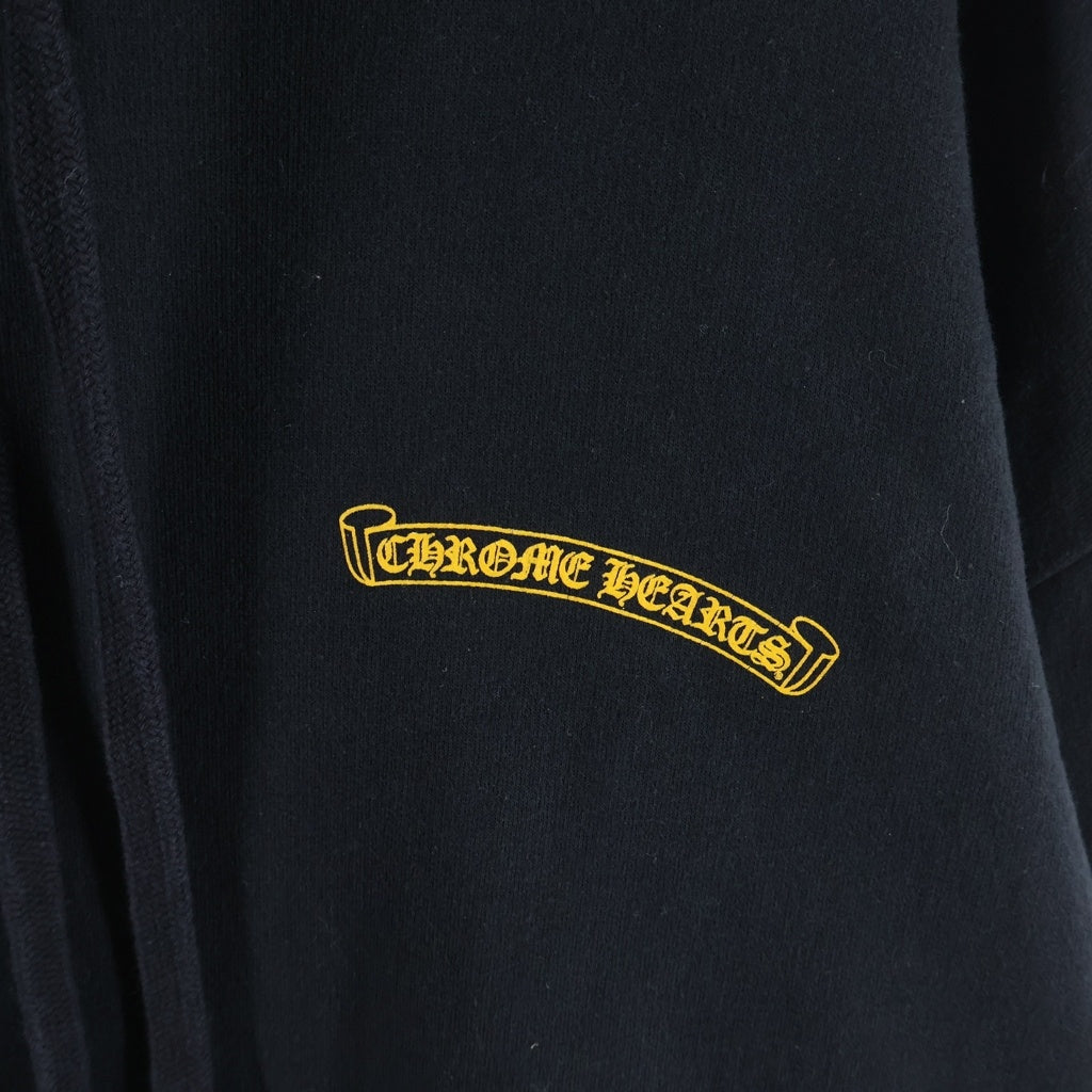 CHROME HEARTS(クロムハーツ) SWTSHRT HD PLVR CHプラスプリント プルオーバースウェットパーカー フーディー ブラック