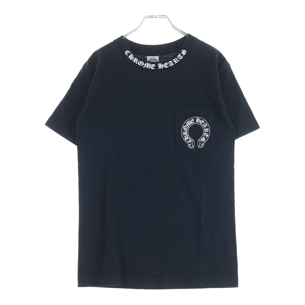CHROME HEARTS(クロムハーツ) OLD バックフローラルクロスプリント クルーネック半袖Tシャツカットソー ブラック
