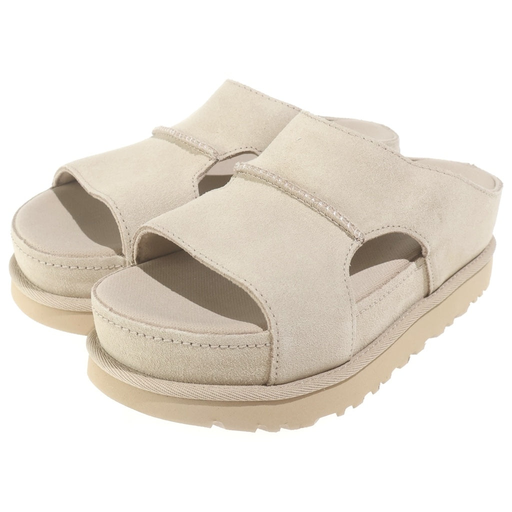 UGG(アグ) GOLDENSTAR HI CUTOUT SLIDE ゴールデンスター カットアウトスライド スウェードサンダル ベージュ レディース US6/23cm 1175132
