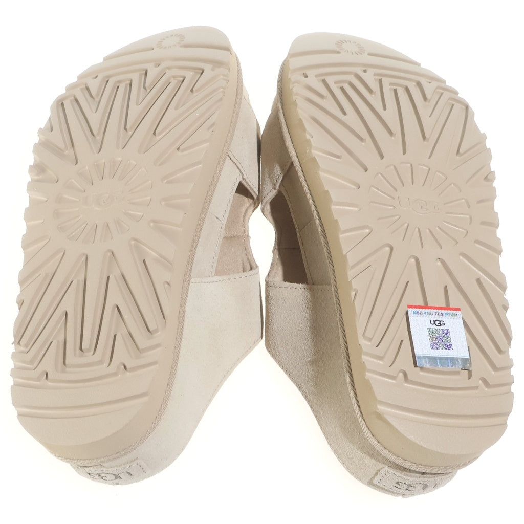 UGG(アグ) GOLDENSTAR HI CUTOUT SLIDE ゴールデンスター カットアウトスライド スウェードサンダル ベージュ レディース US6/23cm 1175132