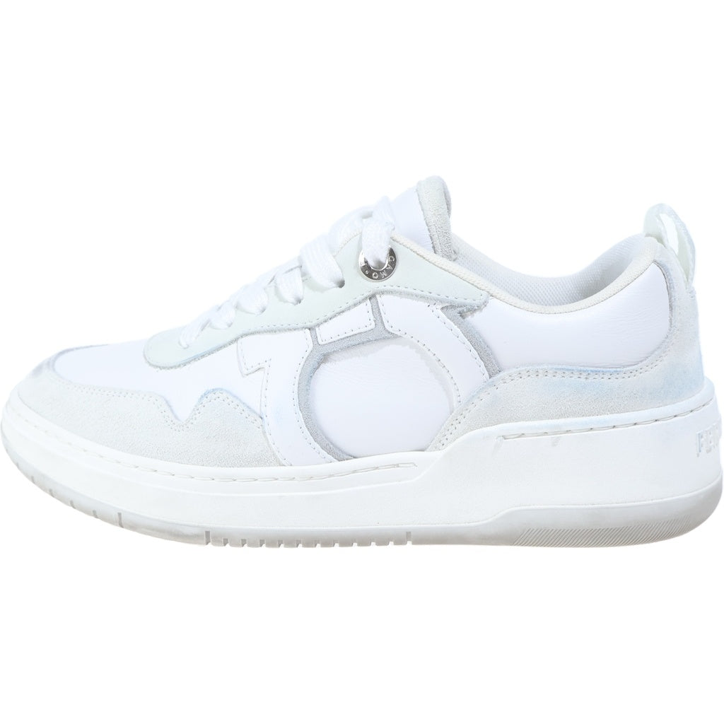 FERRAGAMO(フェラガモ) GANCINI SNEAKER ガンチーニ ローカットスニーカー ホワイト レディース 023588 776671