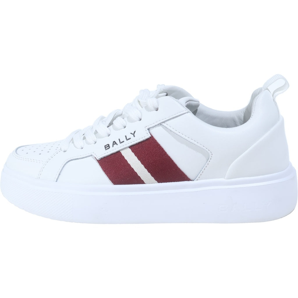 BALLY(バリー) WMSN BENNYS W O U001 ベニーズ レザー ローカットスニーカー ホワイト/レッド レディース US5.5/22.5cm 6313195